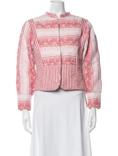 Pre-owned Antik Batik Floral Print Jacket W/ Tags In Pink