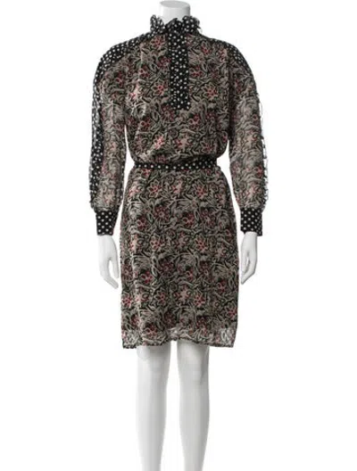 Pre-owned Antik Batik Silk Knee-length Dress In Black