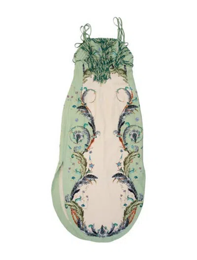 Pre-owned Antipodean Floral Print Mini Dress W/ Tags In Green