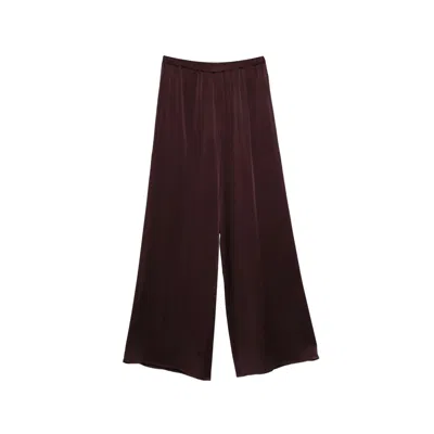 Antonelli Elasticated-waist Palazzo Pants In Burgundy