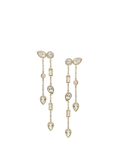 Anzie Cléo Eliana Diamond And Topaz Earrings In Gold