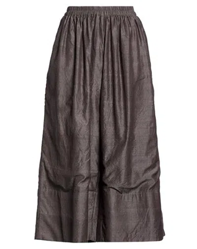 Aodress Woman Pants Charcoal Size M Wool In Brown