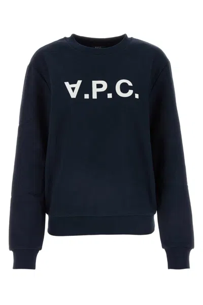 A.p.c. A. P.c. Cotton Sweatshirt In Blue