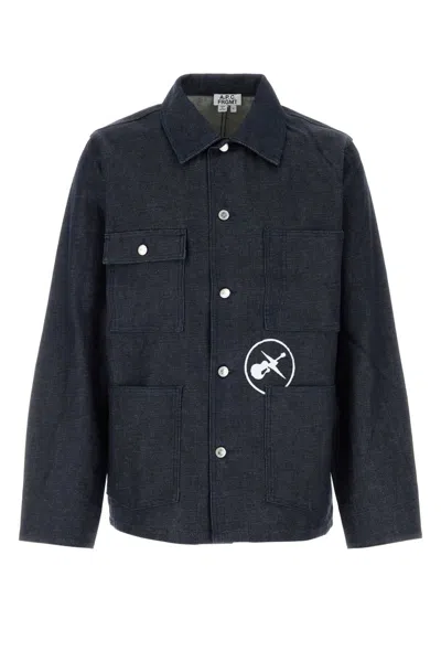 A.p.c. A. P.c. Frgmt Denim Jacket In Blue