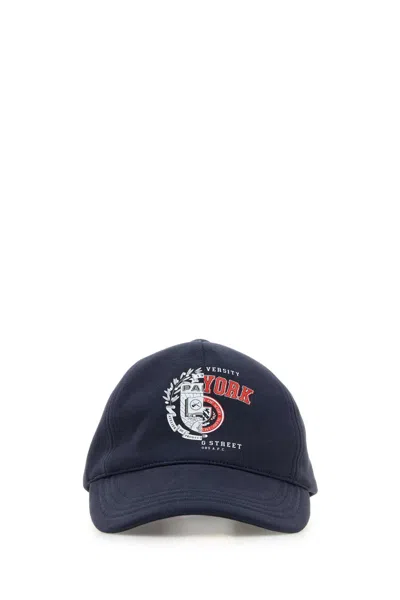 A.p.c. A. P.c. X Marc Jacobs Cotton Baseball Cap In Blue