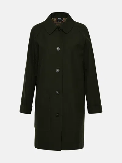 A.p.c. Cappotto Louanne In Green
