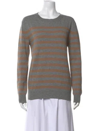 Pre-owned A.p.c. Cashmere Striped Sweater In Grey