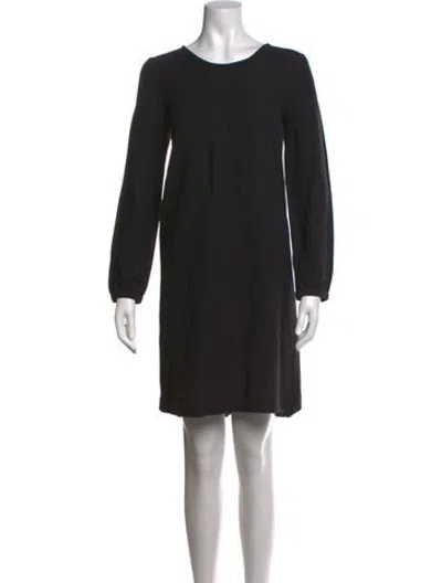 Pre-owned A.p.c. Crew Neck Mini Dress In Black