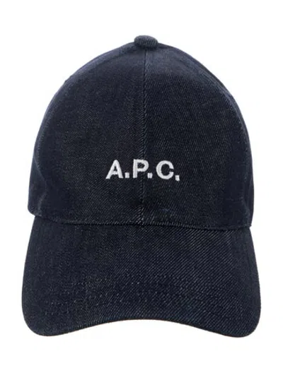Pre-owned A.p.c. Denim Baseball Cap In Blue