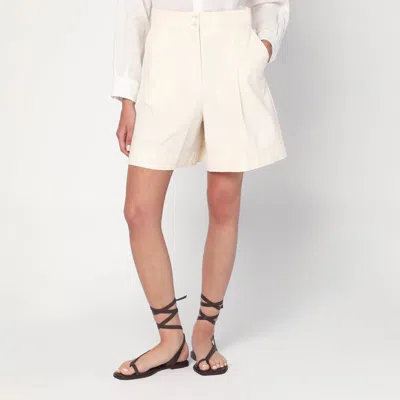 Apc Écru Cotton Bermuda Shorts