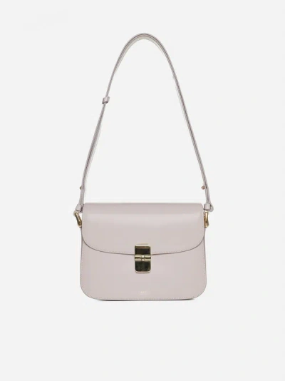 Apc Grace Leather Bag In Gray