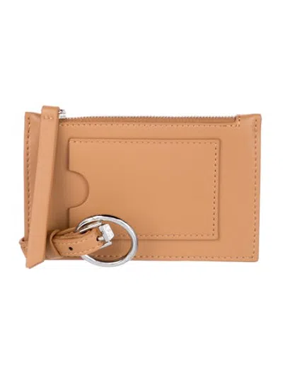 Pre-owned A.p.c. Leather Card Holder In Brown