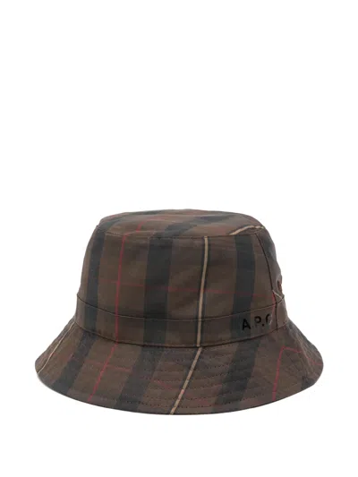 A.p.c. "mark" Cotton Bucket Hat In Caa