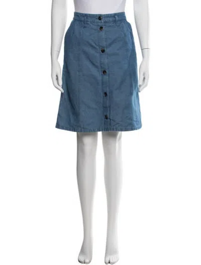 Pre-owned A.p.c. Midi Length Skirt In Blue