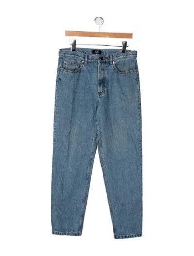 Pre-owned A.p.c. Mid-rise Straight Leg Jeans In Blue