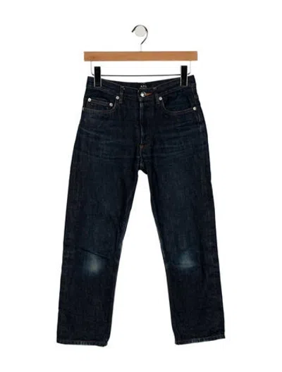 Pre-owned A.p.c. Mid-rise Straight Leg Jeans In Blue