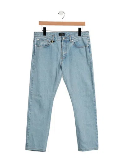 Pre-owned A.p.c. Mid-rise Straight Leg Jeans In Blue