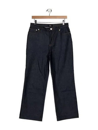 Pre-owned A.p.c. Mid-rise Straight Leg Jeans In Blue
