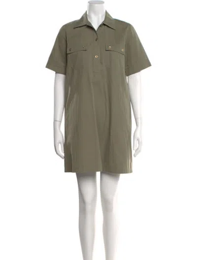 Pre-owned A.p.c. Mini Dress In Green