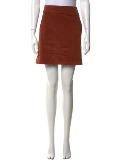 Pre-owned A.p.c. Mini Skirt In Brown