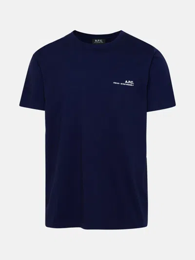 A.p.c. Navy Cotton Item T-shirt
