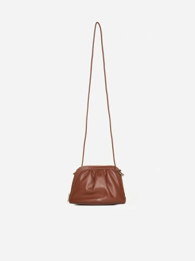 Apc Ninon Faux Leather Crossbody Bag In Hazelnut