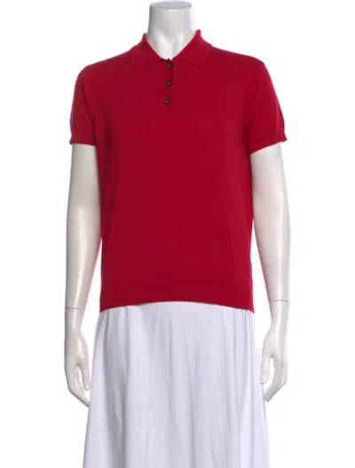 Pre-owned A.p.c. Short Sleeve Polo In Red