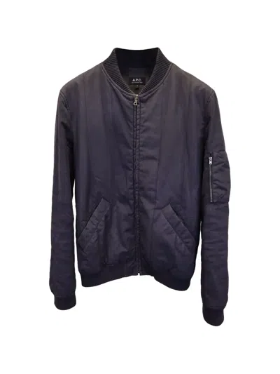 Pre-owned A.p.c. Theo Bomber Jacket In Black