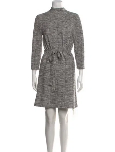 Pre-owned A.p.c. Tweed Pattern Mini Dress In Neutrals