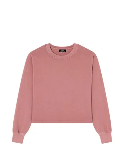 A.p.c. Women's Cotton Sweater In Raspberry