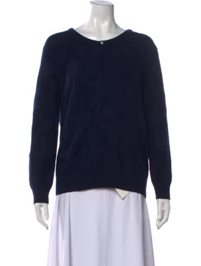 Pre-owned A.p.c. Wool Crew Neck Sweater In Blue