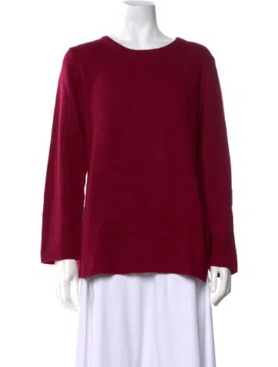 Pre-owned A.p.c. Wool Crew Neck Sweater In Burgundy