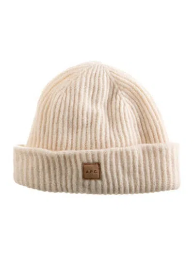 Pre-owned A.p.c. Wool Knitted Beanie In Neutrals