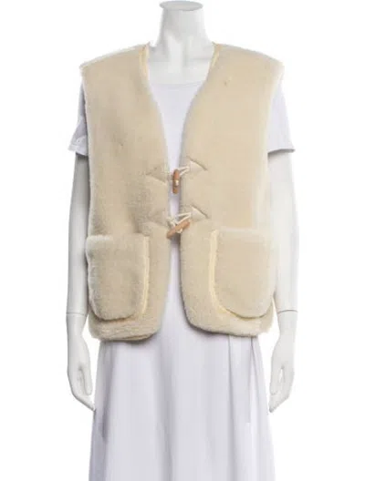 Pre-owned A.p.c. Wool Vest In Neutrals