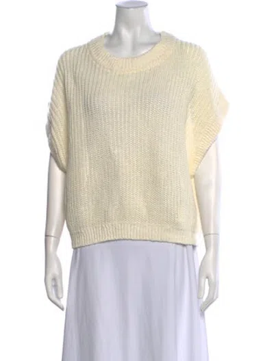 Pre-owned Apiece Apart Linen Crew Neck Sweater In Neutrals