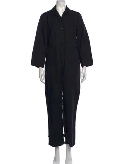 Pre-owned Apiece Apart Linen Jumpsuit In Black