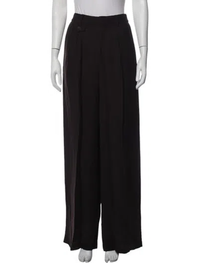 Pre-owned Apiece Apart Wide Leg Pants In Black