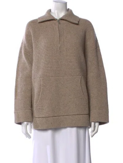 Pre-owned Apiece Apart Wool Open Front Sweater In Neutrals