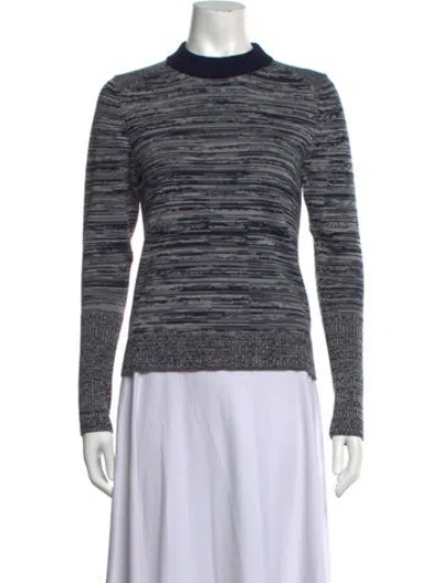 Pre-owned Apiece Apart Wool Striped Sweater In Blue