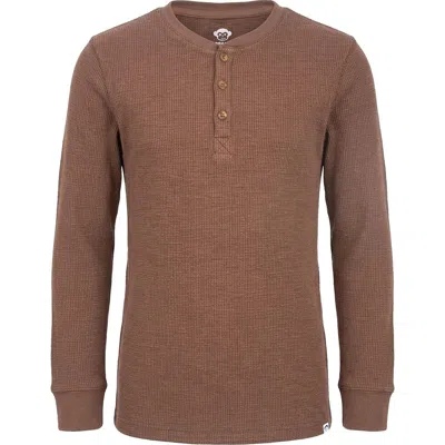 Appaman Kids' Craftsman Thermal Henley In Brown