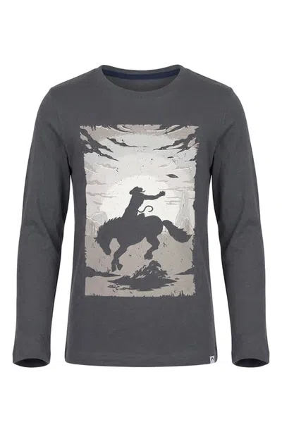 Appaman Kids' Graphic Long Sleeve T-shirt In Gray