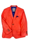 Appaman Kids' Linen & Cotton Blazer In Coral