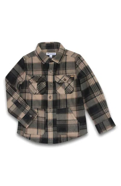 Appaman Kids' Snow Fleece Shirtjacket In Black