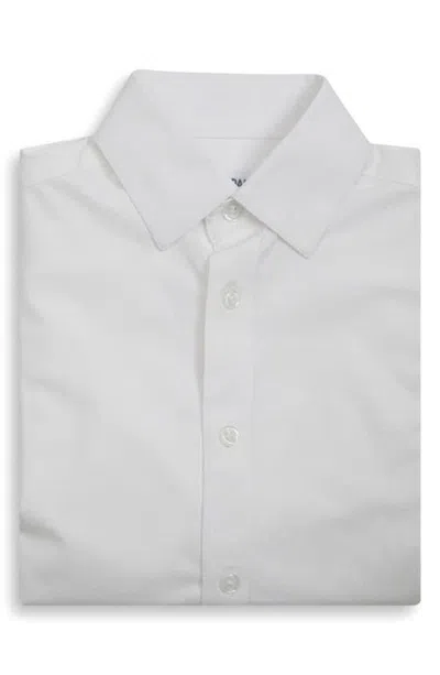 Appaman Kids' Standard Pinstripe Stretch Performance Dress Shirt In Blue