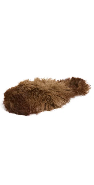 Apparis Demi Mink Mule Slippers Mink In Brown