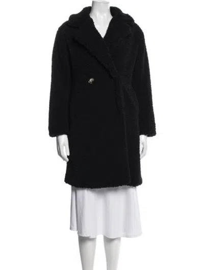 Pre-owned Apparis Faux Fur Coat In Black