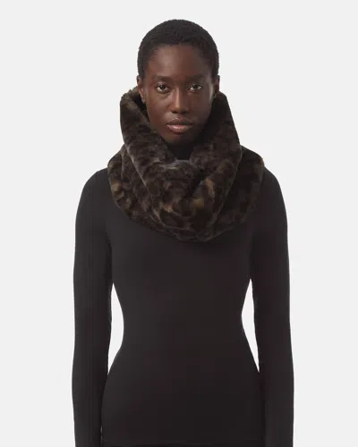 Apparis Liv Leopard Snood Scarf In Dark Leopard