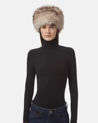 Apparis Margot Mink Pillbox Hat In Grey Mink