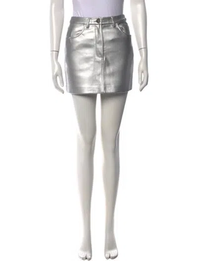 Pre-owned Apparis Mini Skirt In Green