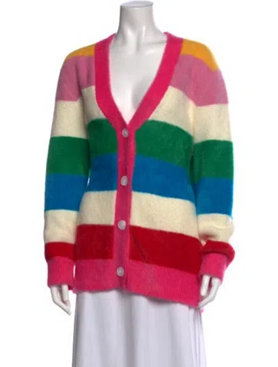 Pre-owned Apparis Striped V-neck Sweater In Multicolor